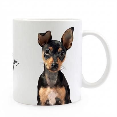 Taza personalizada con el retrato de una mascota